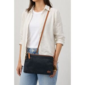 Vintage Dooney & Bourke Nylon Crossbody Black Purse Y2K 90s